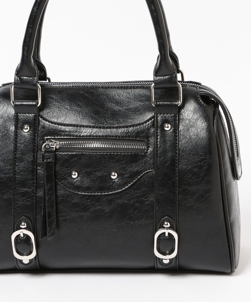 フェイクレザーボストンBAG 607269（ボストンバッグ）｜Heather