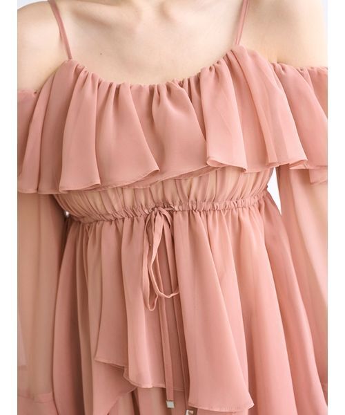 セール】オフショルフリルワンピース（ワンピース）｜SNIDEL