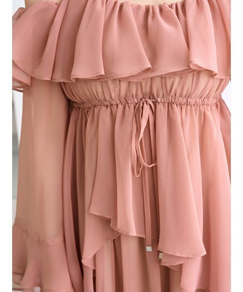 セール】オフショルフリルワンピース（ワンピース）｜SNIDEL