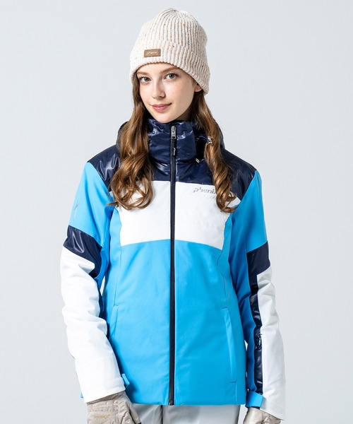 phenix(フェニックス)の「phenix(フェニックス)Shiny Accent Active Jacket シャイニーアクセント アクティブジャケット スキージャケット(保温性/耐水性)(その他アウター・レディース・アクア/ブラック/レッド/ホワイト・M/L/S)」の4枚目の写真