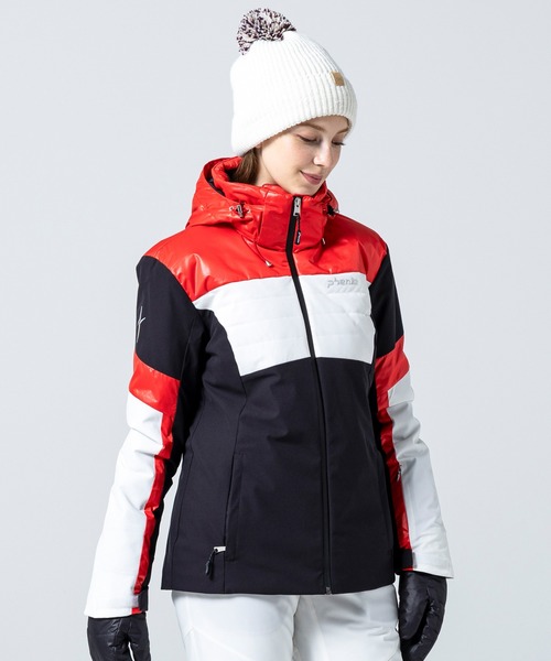 phenix(フェニックス)の「phenix(フェニックス)Shiny Accent Active Jacket シャイニーアクセント アクティブジャケット スキージャケット(保温性/耐水性)(その他アウター・レディース・アクア/ブラック/レッド/ホワイト・M/L/S)」の13枚目の写真