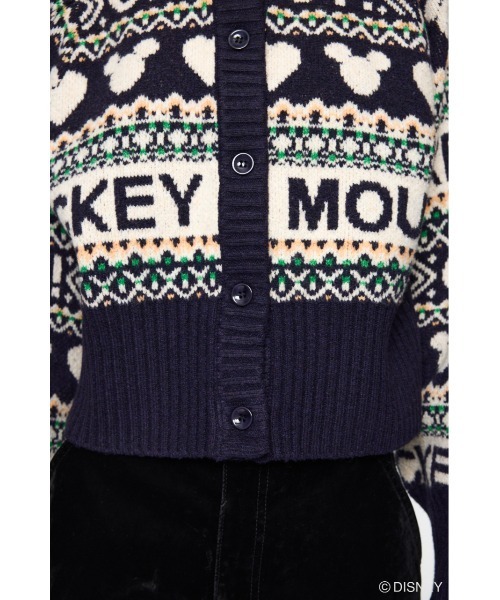 Disney SERIES CREATED by MUS(ディズニーシリーズクリエイテッドバイエムユーエス)の「MD FAIR ISLE ニットカーディガン/ MICKEY(カーディガン/ボレロ・レディース・オフホワイト/ネイビー/ブラウン・FREE)」の15枚目の写真