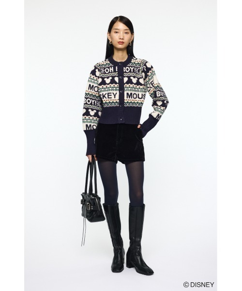 Disney SERIES CREATED by MUS(ディズニーシリーズクリエイテッドバイエムユーエス)の「MD FAIR ISLE ニットカーディガン/ MICKEY(カーディガン/ボレロ・レディース・オフホワイト/ネイビー/ブラウン・FREE)」の14枚目の写真