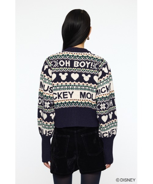 Disney SERIES CREATED by MUS(ディズニーシリーズクリエイテッドバイエムユーエス)の「MD FAIR ISLE ニットカーディガン/ MICKEY(カーディガン/ボレロ・レディース・オフホワイト/ネイビー/ブラウン・FREE)」の10枚目の写真