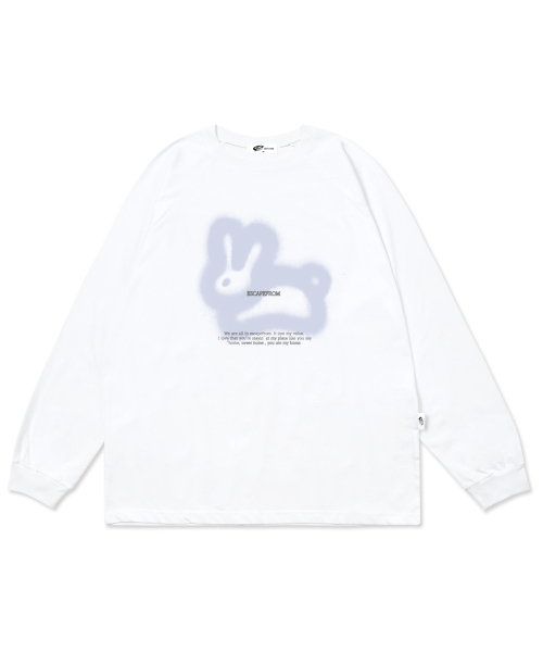 ESCAPEFROM(エスケープフロム)の「ラベンダースプレイラビットプリントロングスリーブホワイト(Tシャツ/カットソー・レディース・その他・MEDIUM/LARGE/SMALL)」の6枚目の写真