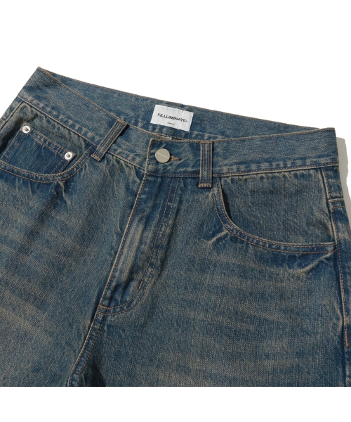 F.ILLUMINATE（フィルミネイト）の「ウォッシュドフレアデニムパンツ-ダークインディゴ（デニムパンツ・レディース・その他・SMALL/MEDIUM/LARGE）」の6枚目の写真