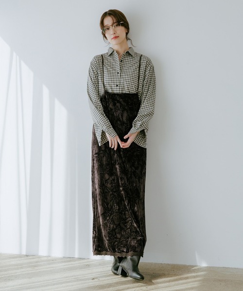 WEB限定】ベロアスリップキャミソールワンピース（ワンピース