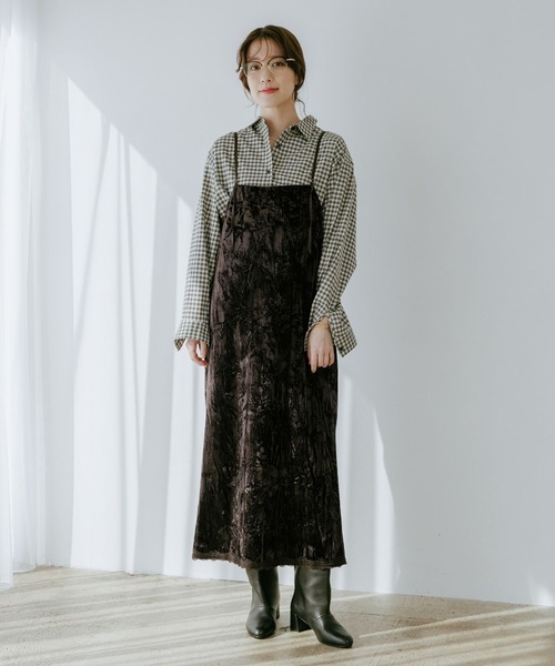 WEB限定】ベロアスリップキャミソールワンピース（ワンピース