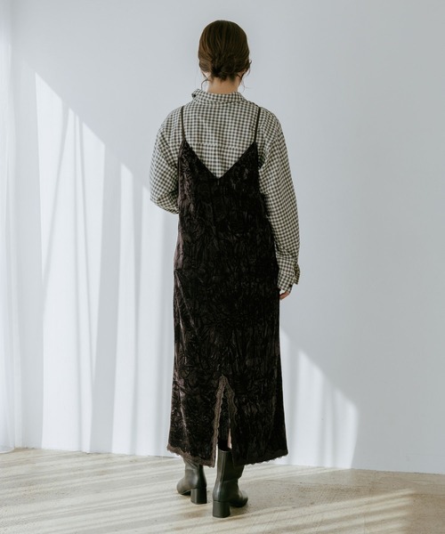 WEB限定】ベロアスリップキャミソールワンピース（ワンピース