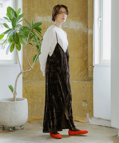 WEB限定】ベロアスリップキャミソールワンピース（ワンピース