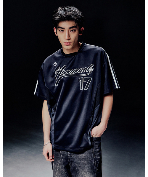 NOMANUAL(NOMANUAL)の「SWEEP BASEBALL JERSEY - CHARCOAL(Tシャツ/カットソー・レディース・その他・MEDIUM/LARGE/X-LARGE)」の3枚目の写真