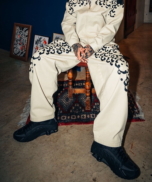 Dickies（ディッキーズ）の「Dickies/ディッキーズ MS X INS  WAVE PRINT PT ロンパン 81560500（その他パンツ・メンズ・ストーン/ブラック・XL/L/M）」の3枚目の写真