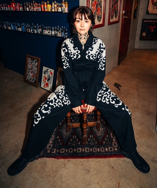 Dickies（ディッキーズ）の「Dickies/ディッキーズ MS X INS  WAVE PRINT PT ロンパン 81560500（その他パンツ・メンズ・ストーン/ブラック・XL/L/M）」の5枚目の写真