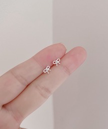 YU-KA:ミニリボンピアス mini ribbon pierce