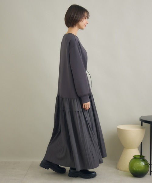KATHARINE ROSS(キャサリンロス)の「【PILLINI/ピリーニ】ウエストドロストドッキングワンピース(ワンピース・レディース・チャコールグレー/ブラック・FREE)」の8枚目の写真