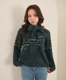 ノルディック柄ニット」に該当するカーディガン/ボレロファッション
