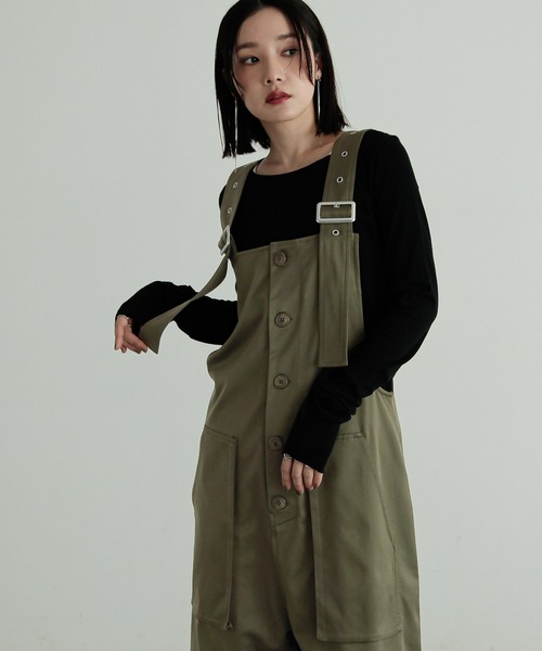 NOA NOA サロペット♡ セール】『フロント釦サロペット』（サロペット/オーバーオール）｜n