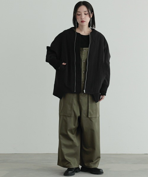 n'OrLABEL（ノアールレーベル）の「『フロント釦サロペット』（サロペット/オーバーオール・レディース・カーキ/ブラック/ベージュ・FREE）」の7枚目の写真