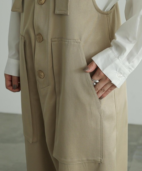 n'OrLABEL（ノアールレーベル）の「『フロント釦サロペット』（サロペット/オーバーオール・レディース・カーキ/ブラック/ベージュ・FREE）」の15枚目の写真