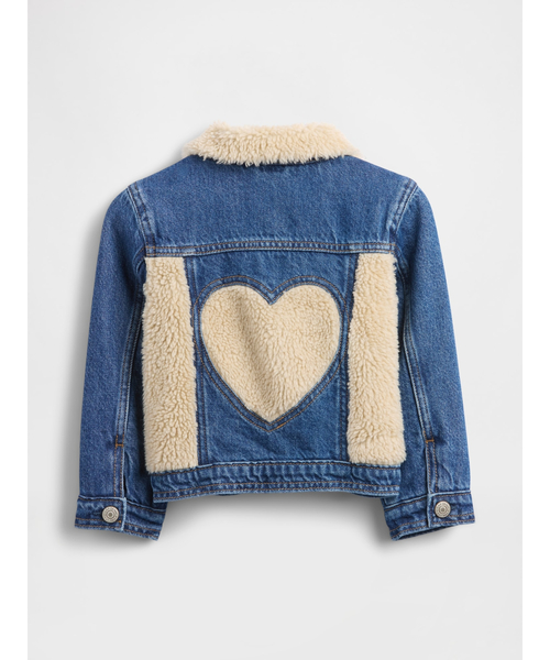 GAP（ギャップ）の「ボア アイコンデニムジャケット (幼児・ベビー)（デニムジャケット・キッズ・インディゴブルー・110cm/80ｃｍ/100cm/90cm/105cm/95cm）」の5枚目の写真