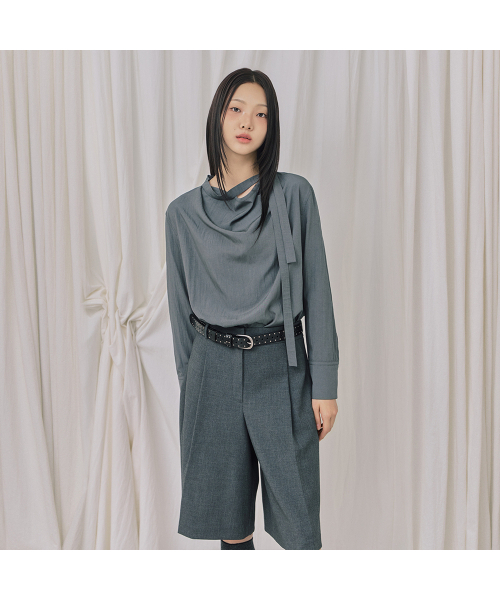 Cowl neck long sleeve strap blouse AR3WB869 【公式通販】