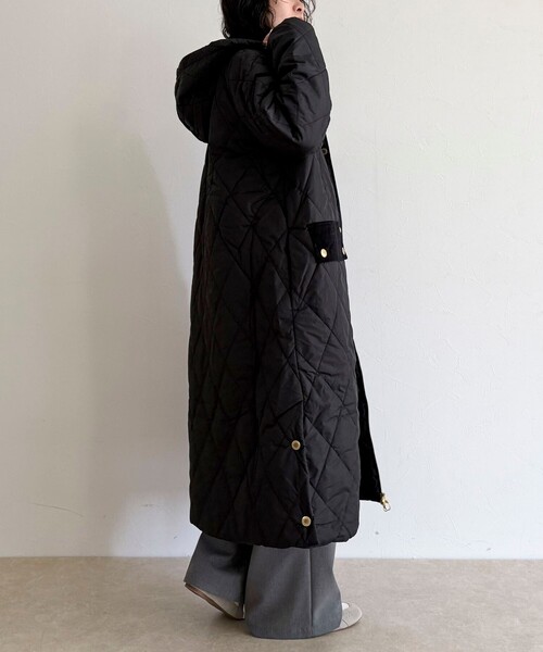 Barbour(バブアー)の「【BARBOUR/バブアー】MEREDITH QUILTED JACKET(トレンチコート・レディース・ブラック・38)」の4枚目の写真