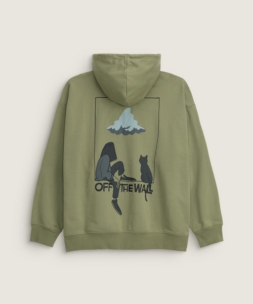 VANS(バンズ)の「YUSUKE HANAI フーディー / HANAI GFX HOODIE LODEN GREEN VN000TRJZBF1(パーカー・メンズ・オリーブ・SMALL/LARGE/MEDIUM/X-LARGE/X-SMALL/XX-LARGE)」の1枚目の写真
