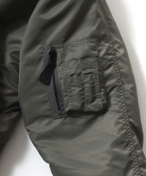 HOUSTON(ヒューストン)の「HOUSTON/ヒューストン N-2B フライトジャケット(ブルゾン・メンズ・ブラック/オリーブ・M/L/XL)」の22枚目の写真