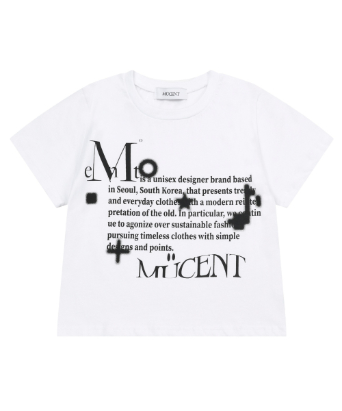 MUCENT(ムセント)の「トンズミュージックレタリング半袖Tシャツ男女共用(2カラー)(Tシャツ/カットソー・レディース・ホワイト/ブラック・M/L/SHORT)」の7枚目の写真