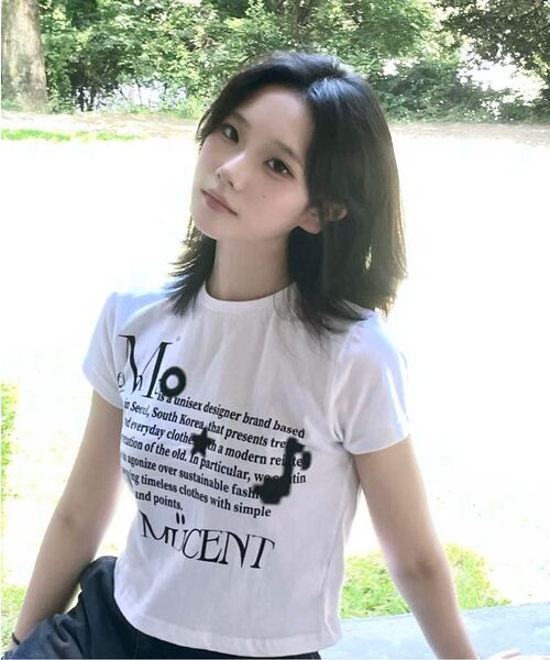 MUCENT(ムセント)の「トンズミュージックレタリング半袖Tシャツ男女共用(2カラー)(Tシャツ/カットソー・レディース・ホワイト/ブラック・M/L/SHORT)」の5枚目の写真
