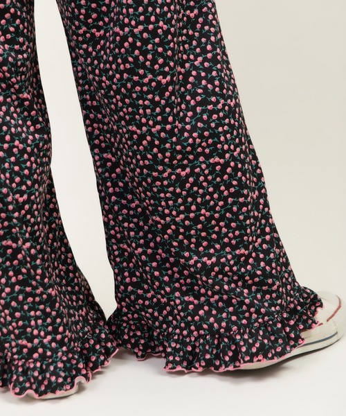 Dot＆Stripes CHILD WOMAN（ドットアンドストライプス　チャイルドウーマン）の「ポンチsmall roseプリント イージーパンツ（その他パンツ・レディース・ブラック・FREE）」の15枚目の写真