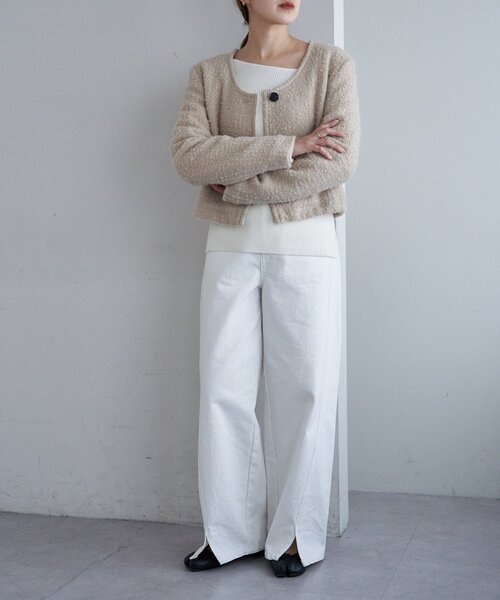 SHENERY（シーナリー）の「Uネックショートジャケット（その他アウター・レディース・ベージュ/ブラック・FREE）」の10枚目の写真