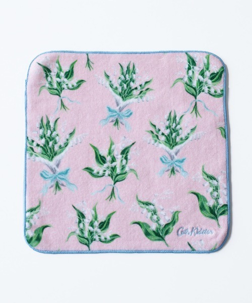 Cath Kidston(キャスキッドソン)の「タオルハンカチ Lily Of The Valley(ハンカチ/ハンドタオル・レディース・イエロー/ピンク・FREE)」の2枚目の写真