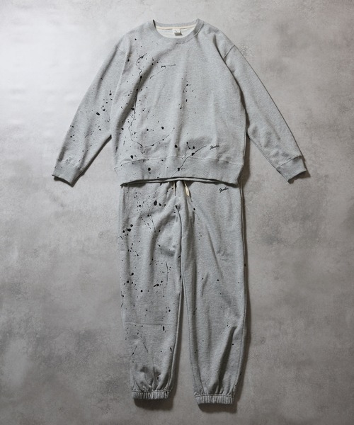 ハンドメイド　トレーナーとパンツ antiqua トレーナー スウェット 異素材切替 レディース メンズ