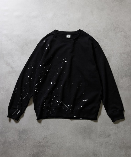 HAND PAINTED FIRM COTTON L/S SWEATSHIRT / EASY SWEATPANTS 2-PIECE