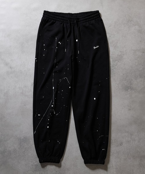 HAND PAINTED FIRM COTTON L/S SWEATSHIRT / EASY SWEATPANTS 2-PIECE