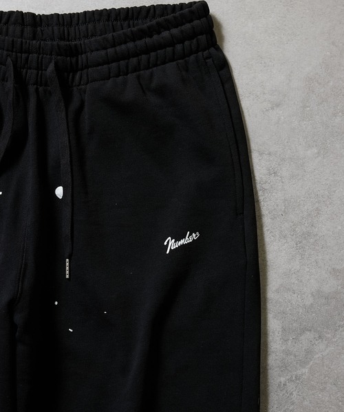 HAND PAINTED FIRM COTTON L/S SWEATSHIRT / EASY SWEATPANTS 2-PIECE