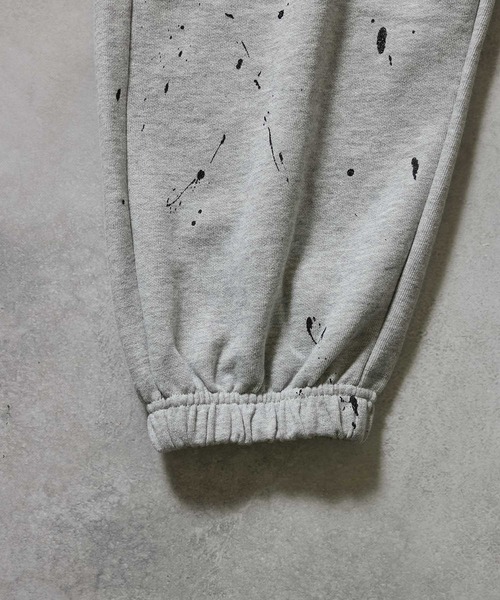 HAND PAINTED FIRM COTTON L/S SWEATSHIRT / EASY SWEATPANTS 2-PIECE