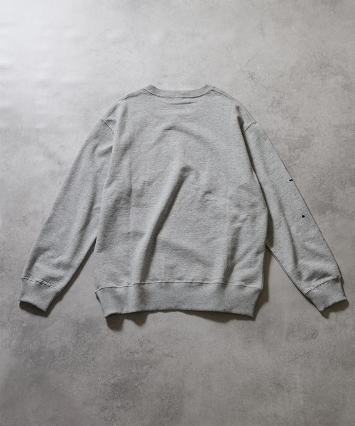 HAND PAINTED FIRM COTTON L/S SWEATSHIRT / EASY SWEATPANTS 2-PIECE