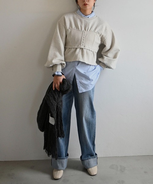 トップス willfully organdy docking sweat tops WILLFULLY（ウィル