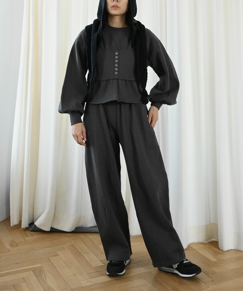 volume sleeve bustier docking sweat（スウェット）｜WILLFULLY