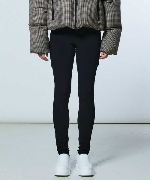 ESSENTIAL（エッセンシャル）の「杢インレーニットレギパン(WEB限定)（その他パンツ・レディース・ブラック/グレー・36/38）」の17枚目の写真