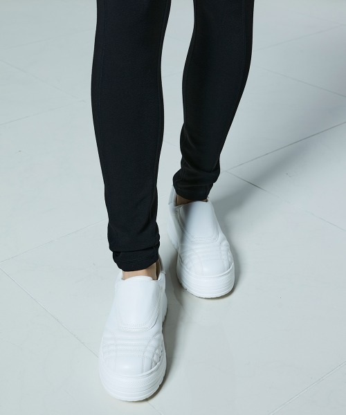 ESSENTIAL（エッセンシャル）の「杢インレーニットレギパン(WEB限定)（その他パンツ・レディース・ブラック/グレー・36/38）」の9枚目の写真