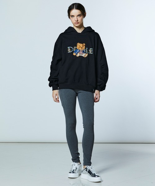 ESSENTIAL（エッセンシャル）の「杢インレーニットレギパン(WEB限定)（その他パンツ・レディース・ブラック/グレー・36/38）」の6枚目の写真