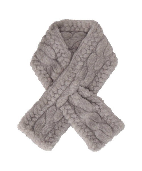 JILL STUART（ジルスチュアート）の「フェイクファー 差込マフラー（マフラー・レディース・ライトグレー/ブラウン/アイボリー/グレー・FREE）」の2枚目の写真