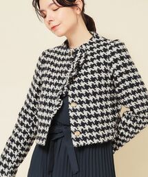 Sunauna（スーナウーナ）の「【COLLECTION LINE】ツイードラッフルジャケット（ノーカラージャケット）」