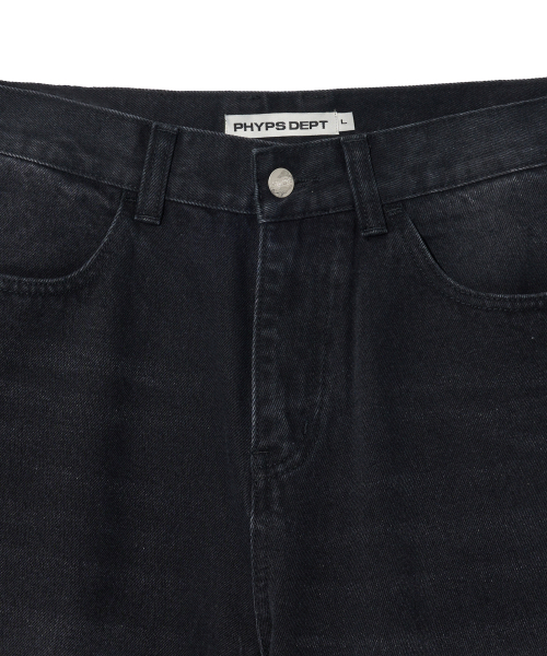 PHYSICAL DEPARTMENT(フィジカル デパートメント)の「バミューダカーゴデニムパンツ_ブラック(その他パンツ・レディース・その他・LARGE/SMALL/MEDIUM)」の3枚目の写真