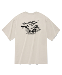 キャットボックス 半袖Tシャツ ベージュ