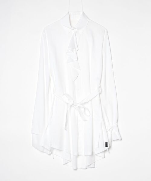 kiryuyrik（キリュウキリュウ）の「SharringFrillShirt（シャツ/ブラウス・メンズ・ブラック/ホワイト・SMALL/MEDIUM）」の2枚目の写真