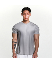 RVD（アールブイディー）の「トラベルウェアシルケットマッスルフィット半袖Tシャツ（グレー）（Tシャツ/カットソー）」
